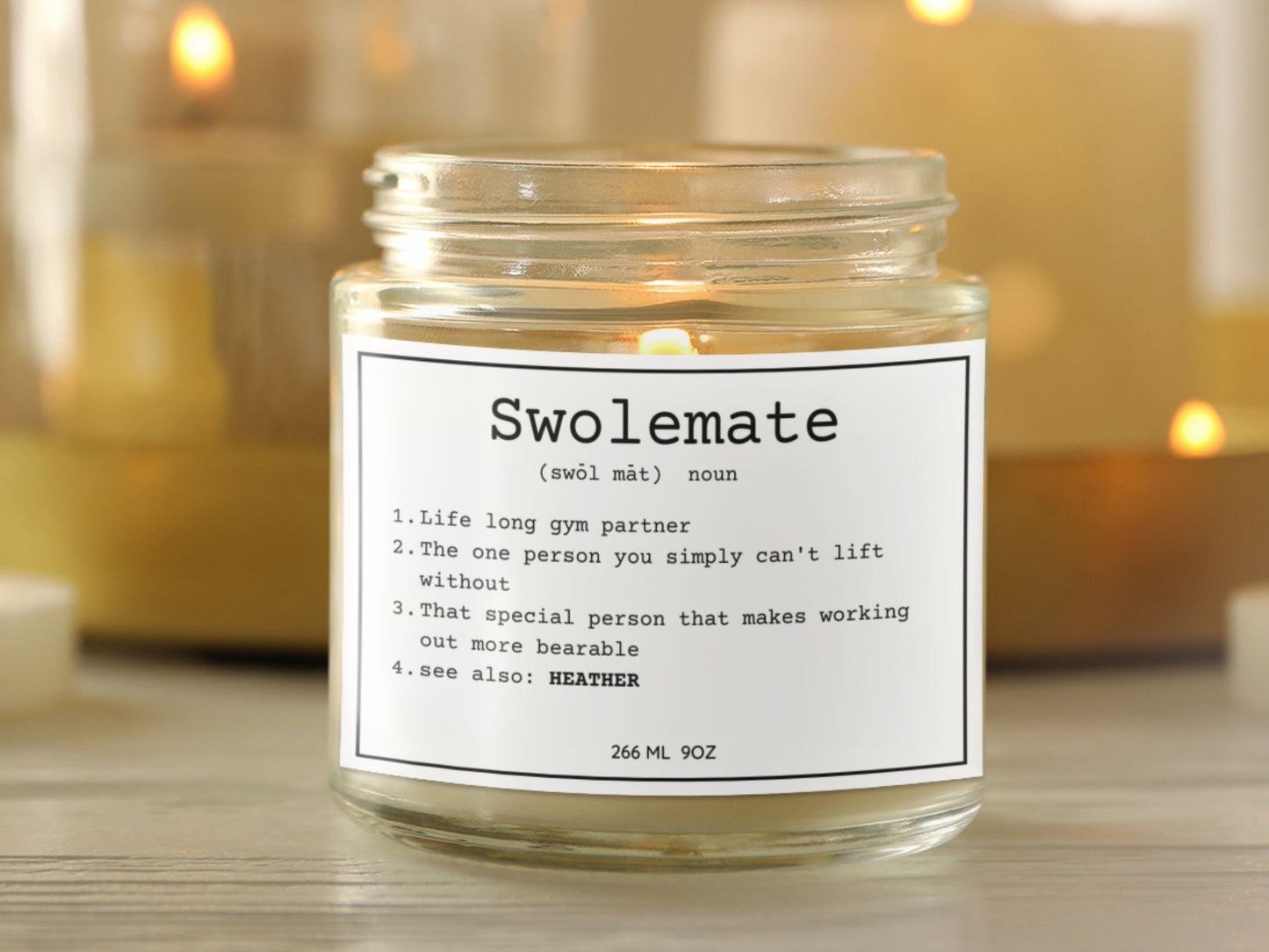 Swolemate Definition Personalized Candle