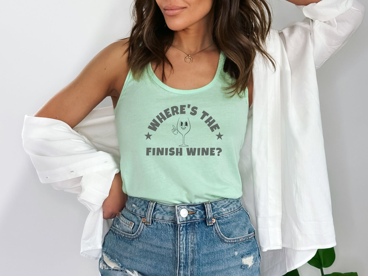 Where's the Finish Wine? Funny Running Tank Top