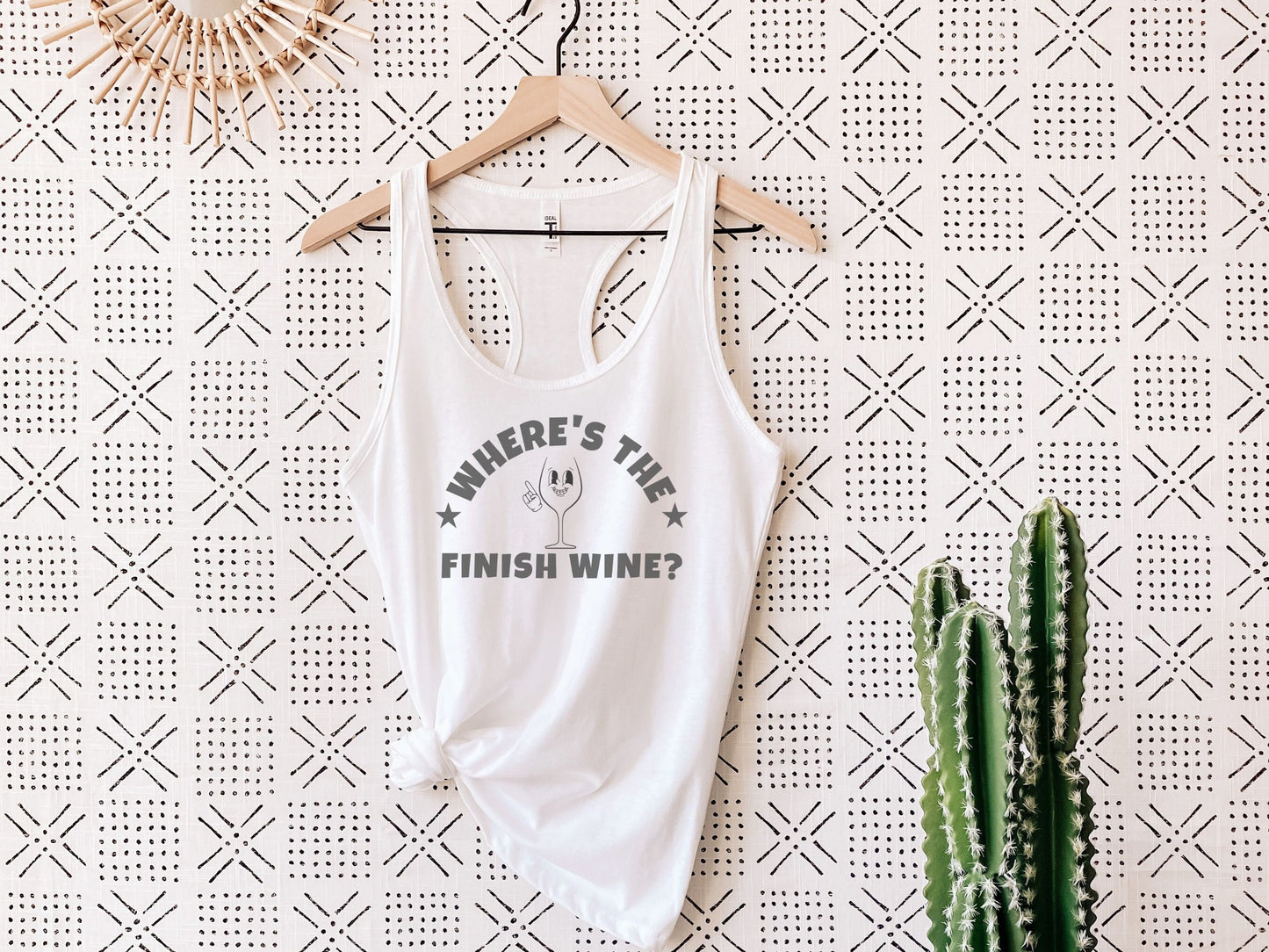 Where's the Finish Wine? Funny Running Tank Top