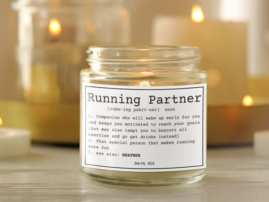 Personalized Running Partner Candle