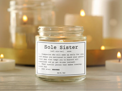 Personalized Sole Sister Candle