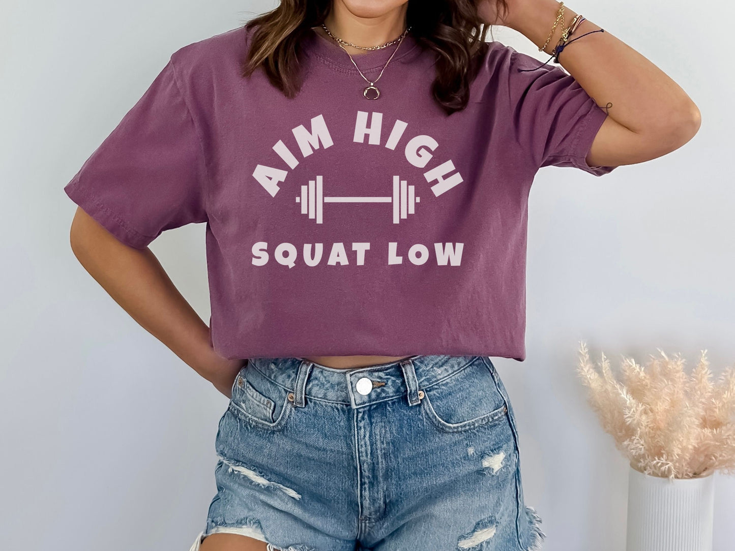 Aim High Squat Low Workout Shirt