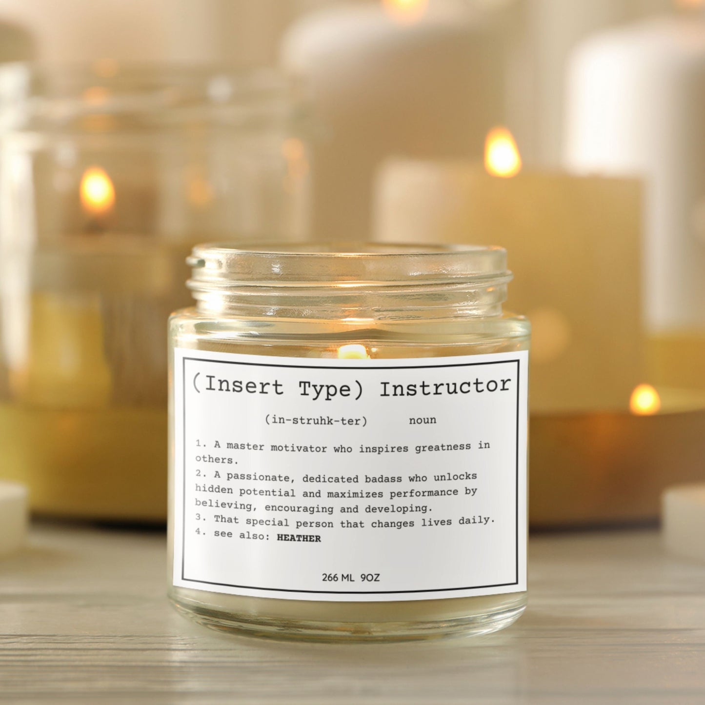 Custom Instructor Definition Candle