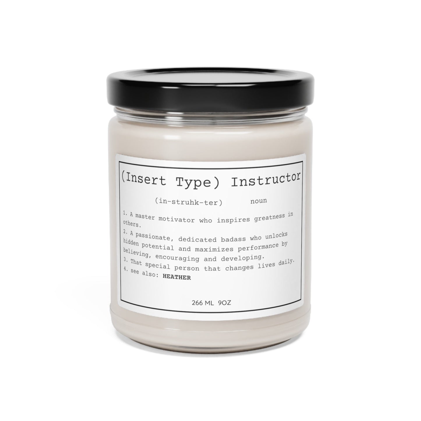 Custom Instructor Definition Candle