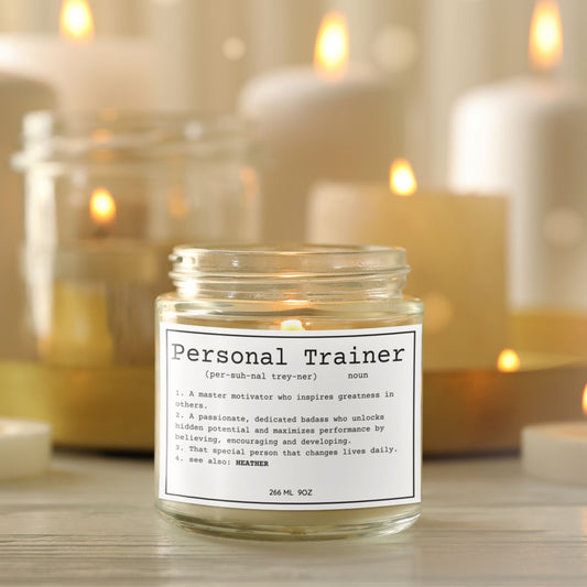 Personalized Personal Trainer Definition Candle