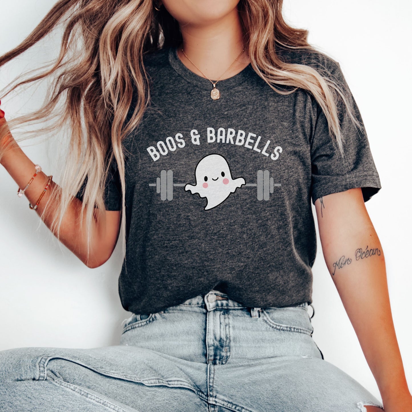Boos and Barbells Halloween Workout Shirt
