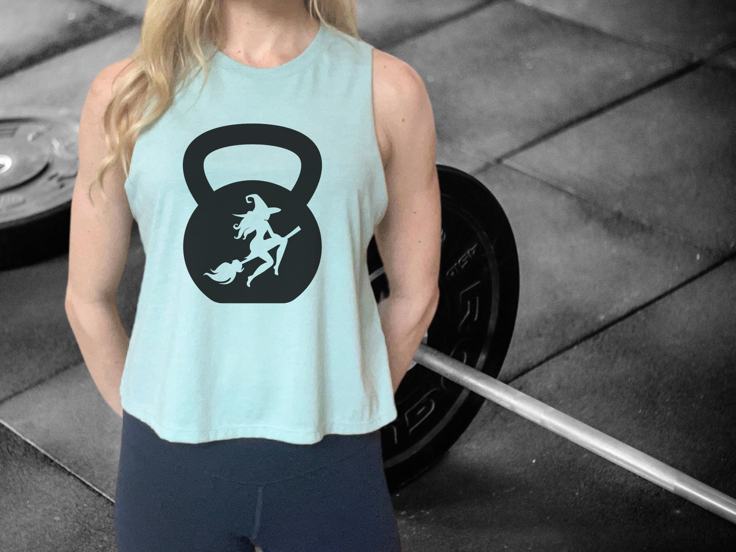 Witch Kettlebell Workout Crop Tank Top