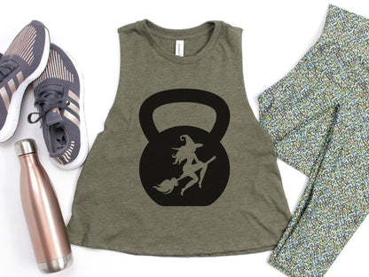 Witch Kettlebell Workout Crop Tank Top