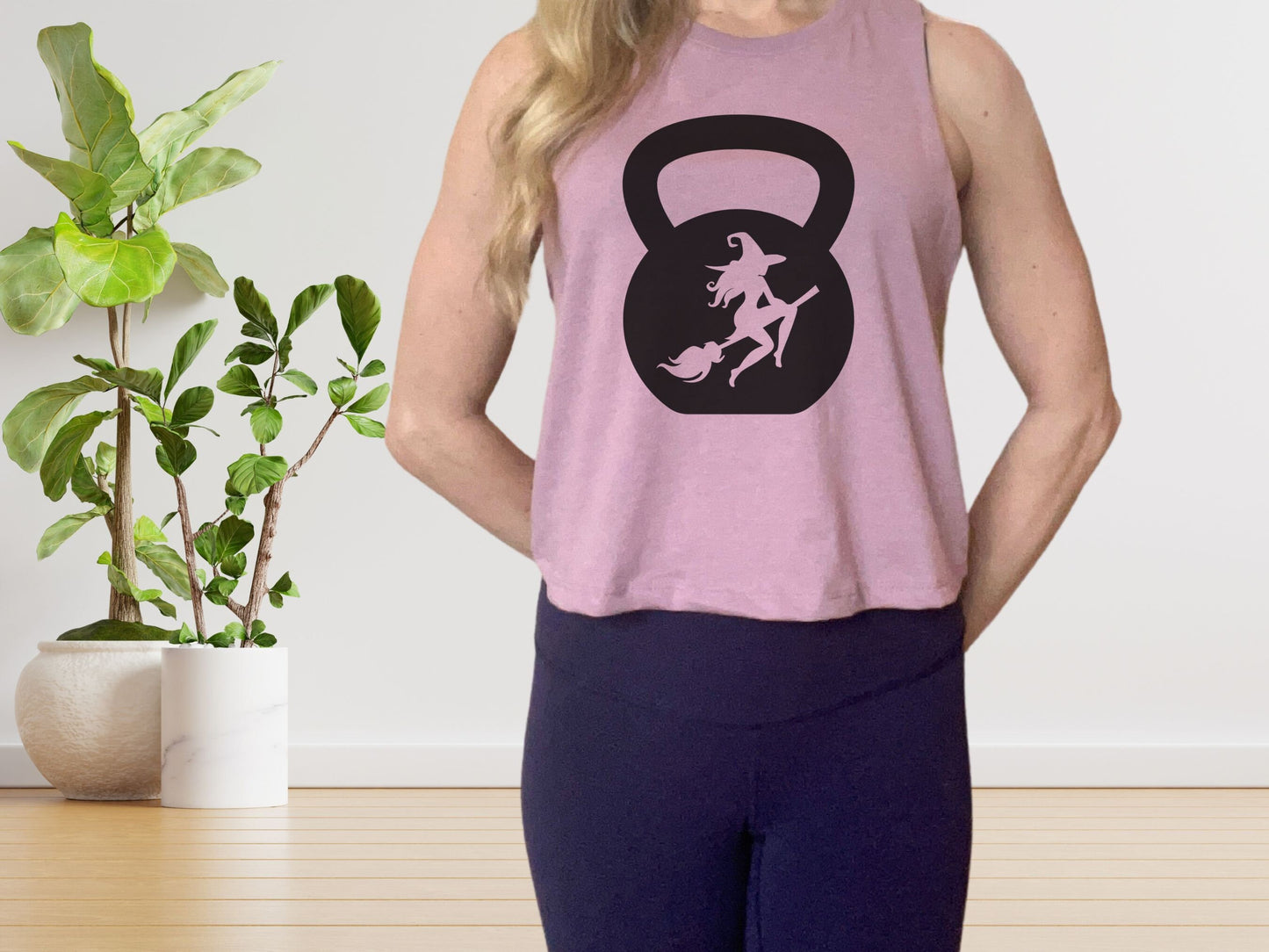 Witch Kettlebell Workout Crop Tank Top