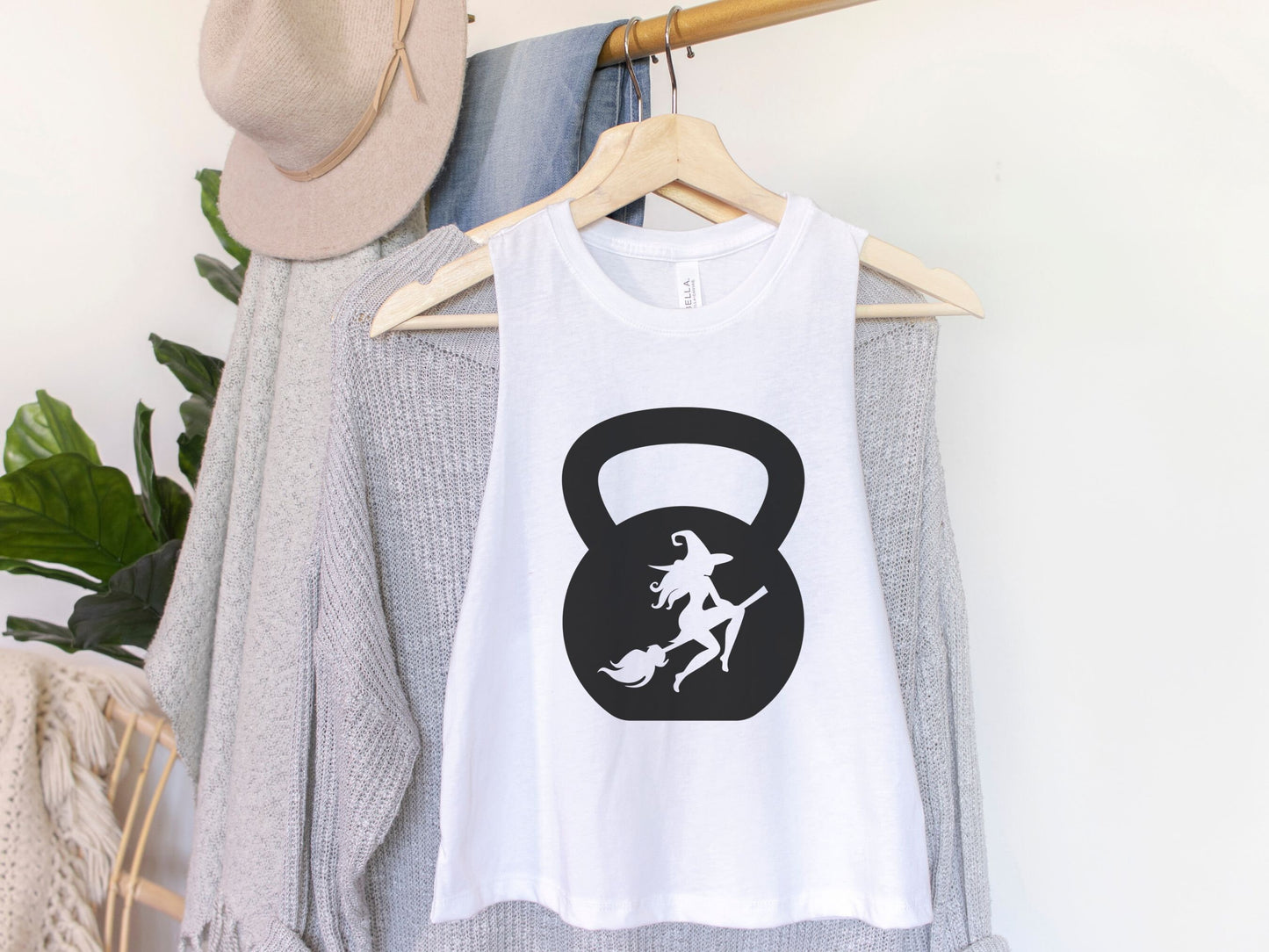 Witch Kettlebell Workout Crop Tank Top