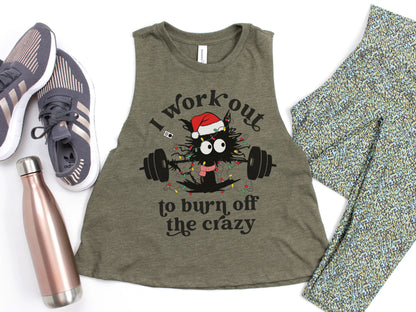 I Work Out to Burn Off the Crazy Holiday Crop Tank Top