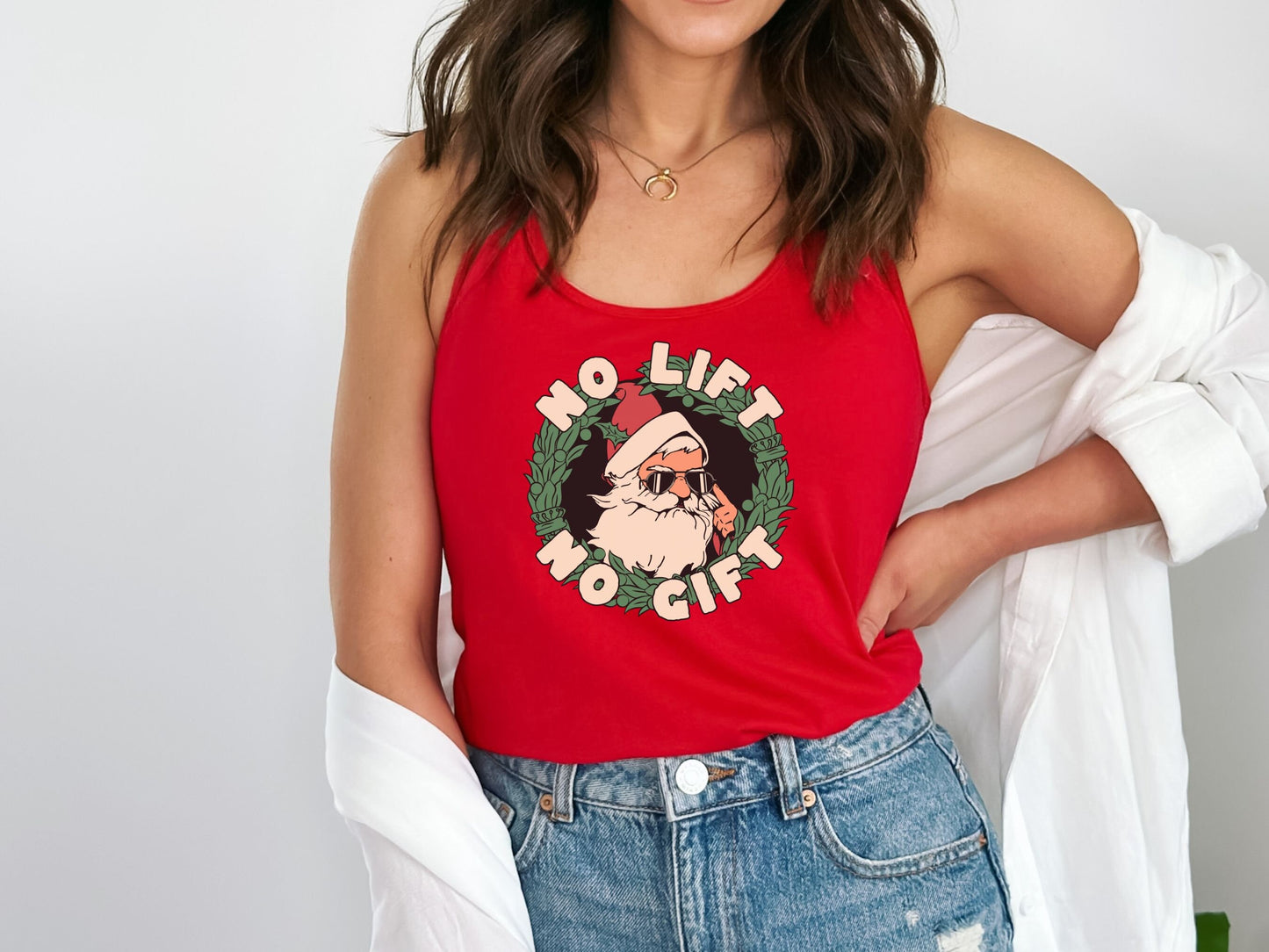 No Lift No Gift  Christmas Workout Tank Top,