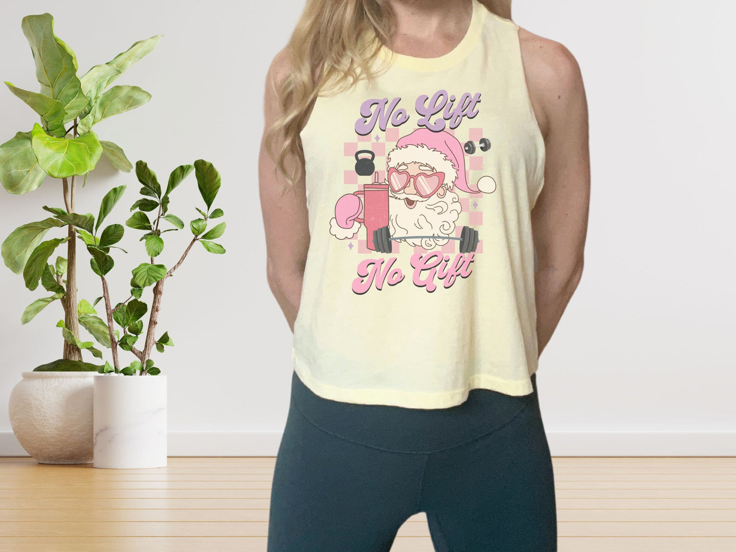 No Lift No Gift Christmas Workout Crop Top