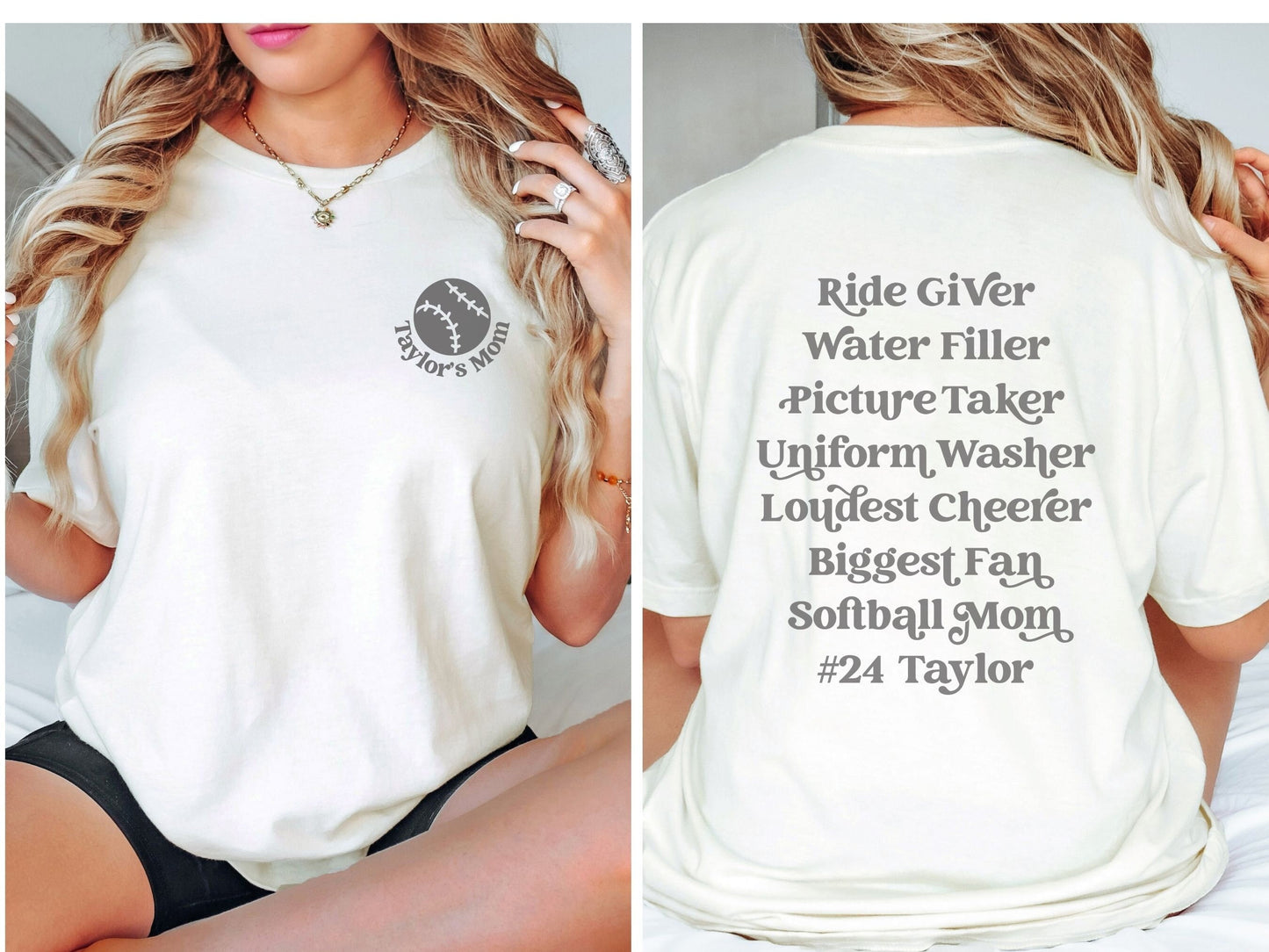 Personalized Softball Mom Shirt