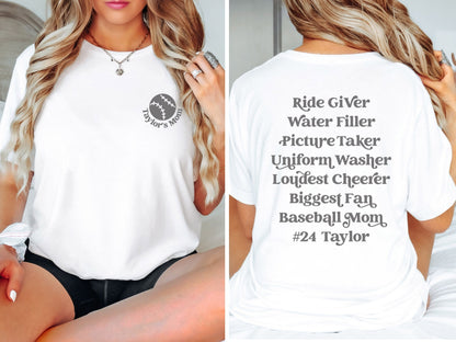 Personalized Baseball Mom Shirt