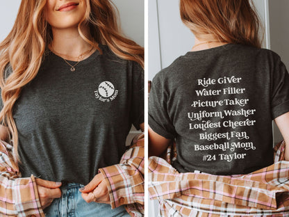 Personalized Baseball Mom Shirt