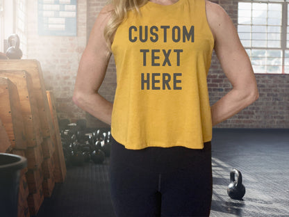 Custom Workout Crop Tank Top