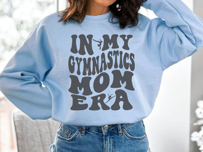 Personalized In My Gymnastics Mom Era Sweatshirt with Custom Sleeve Design