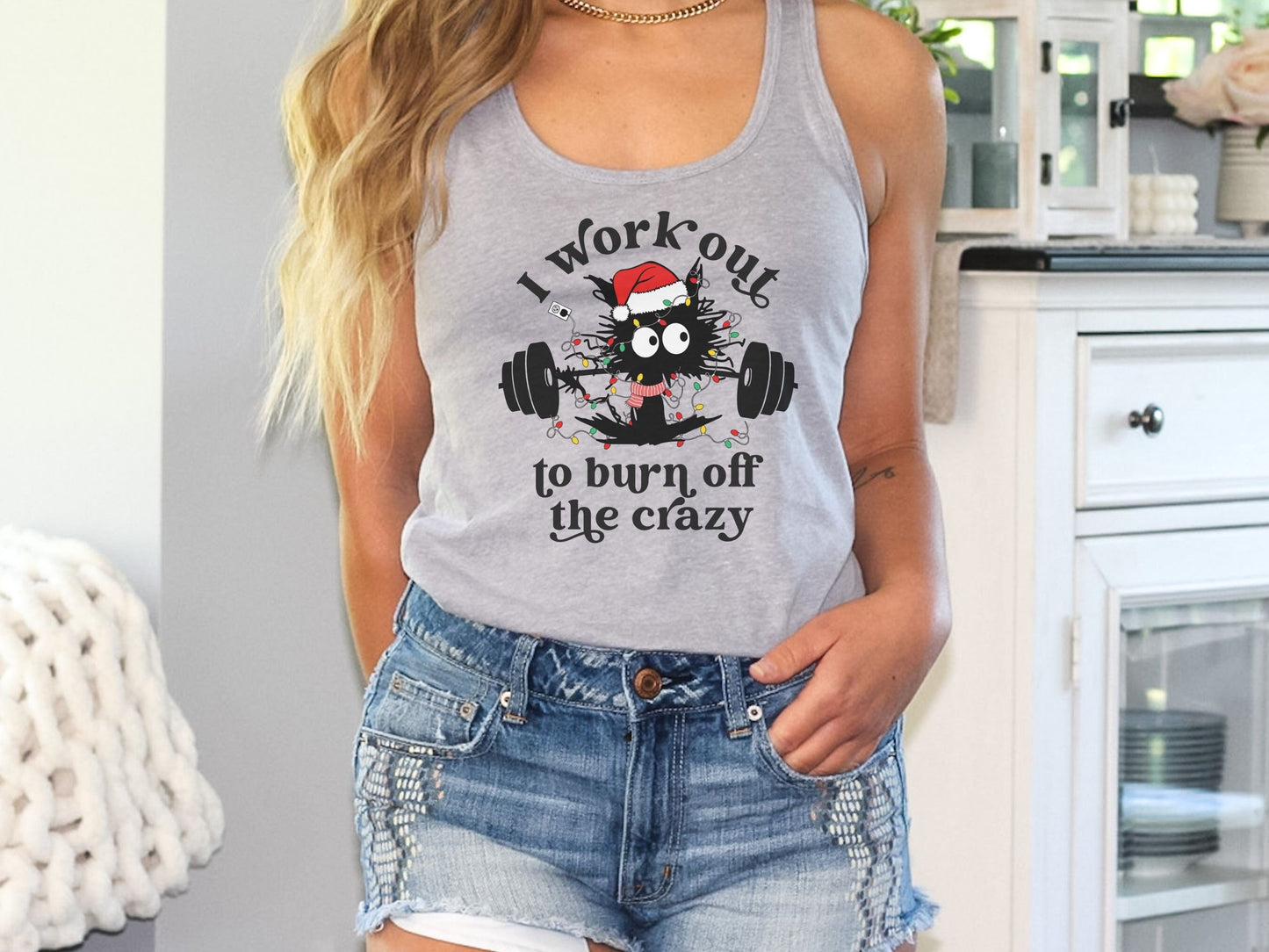 I Work Out to Burn Off the Crazy Holiday Tank Top