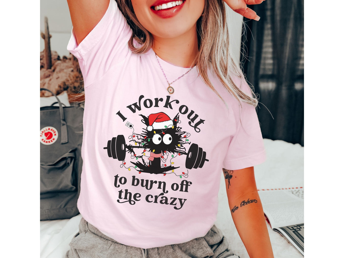 I Work Out to Burn Off the Crazy Christmas Workout Shirt