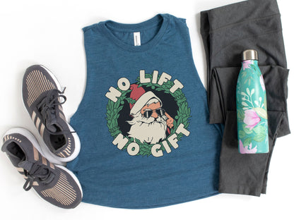 No Lift No Gift Christmas Workout Crop Top