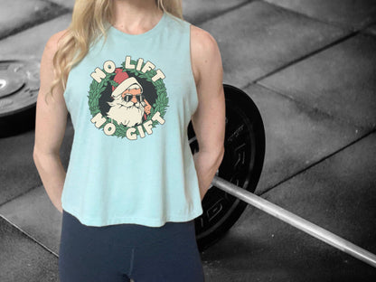 No Lift No Gift Christmas Workout Crop Top