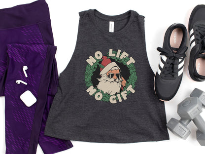 No Lift No Gift Christmas Workout Crop Top