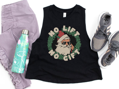 No Lift No Gift Christmas Workout Crop Top