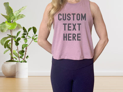 Custom Workout Crop Tank Top