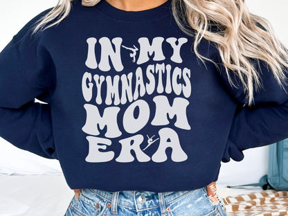 Personalized In My Gymnastics Mom Era Sweatshirt with Custom Sleeve Design