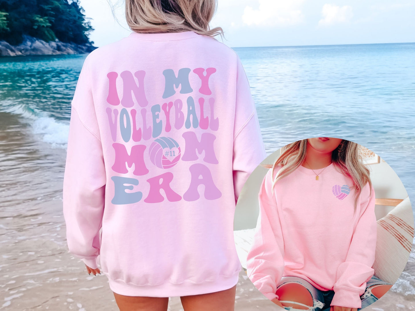 Personalized In My Volleyball Mom Era Sweatshirt