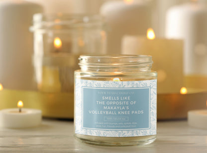 Personalized Smells Like the Opposite of Knee Pads Volleyball Candle