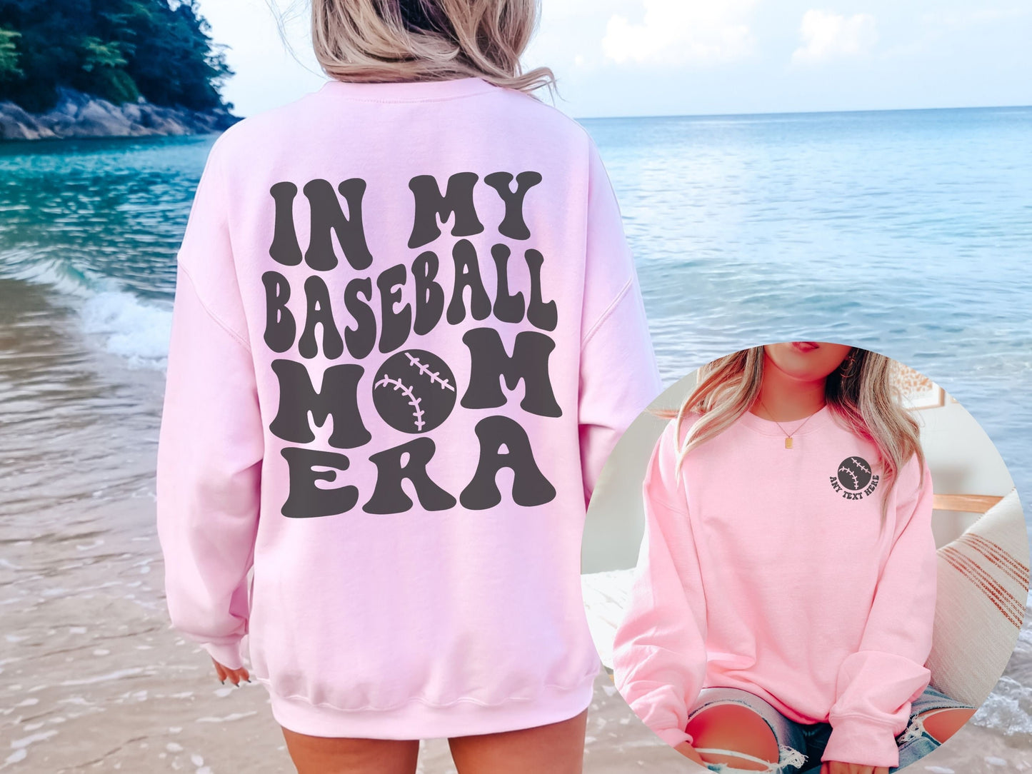 Personalized In My Baseball Mom Era Sweatshirt