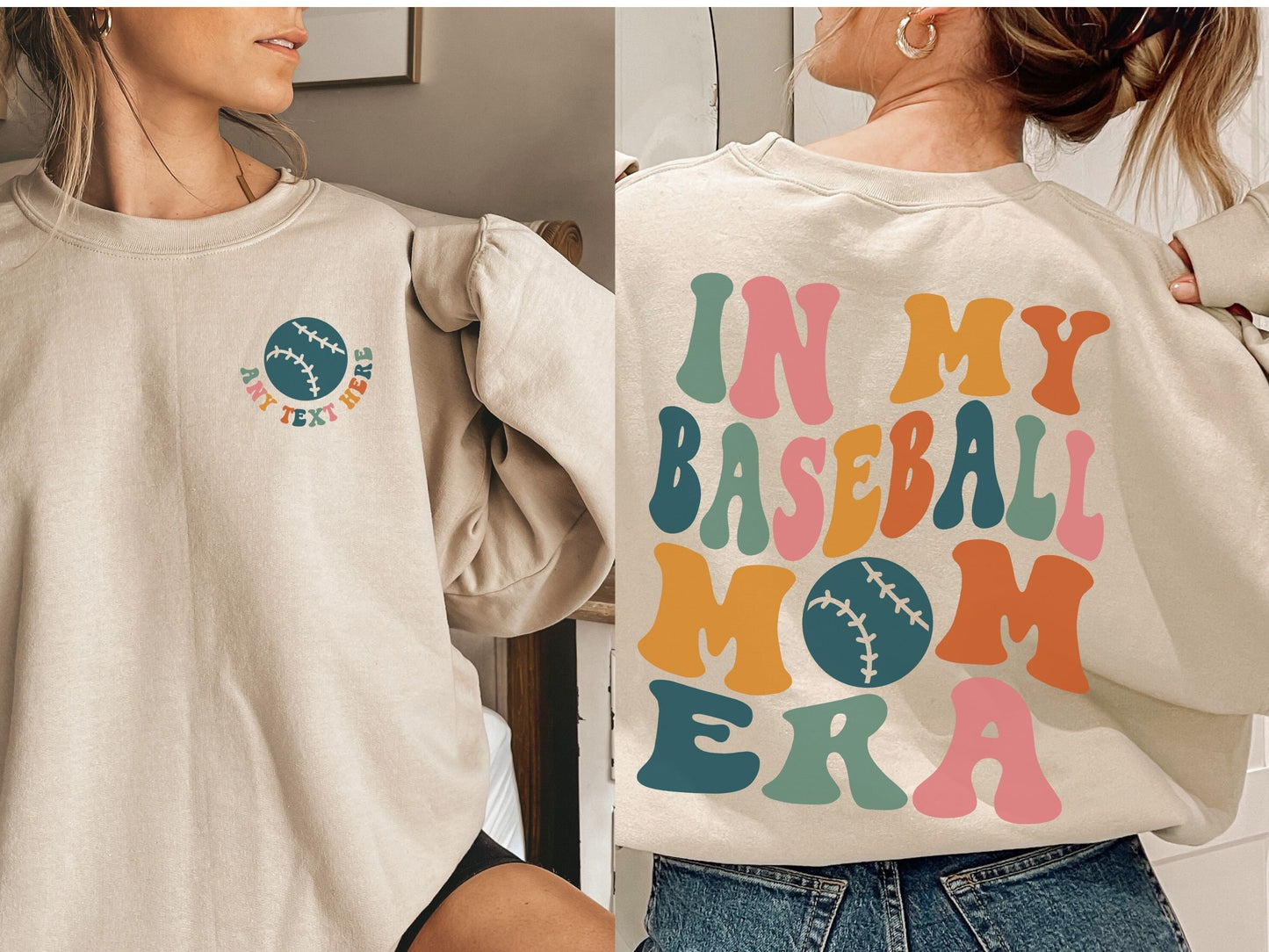 Personalized In My Baseball Mom Era Sweatshirt