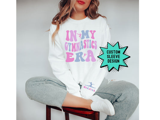 Personalized In My Gymnastics Era Sweatshirt with Custom Sleeve Design