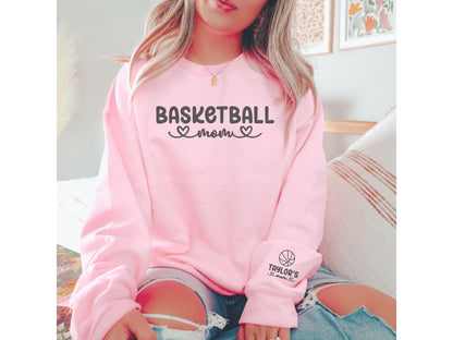 Personalized Basketball Mom Sweatshirt with Custom Sleeve Design