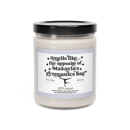 Smells Like the Opposite of Gymnastics Bag Personalized Gymnastics Candle