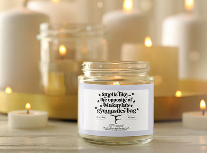 Smells Like the Opposite of Gymnastics Bag Personalized Gymnastics Candle