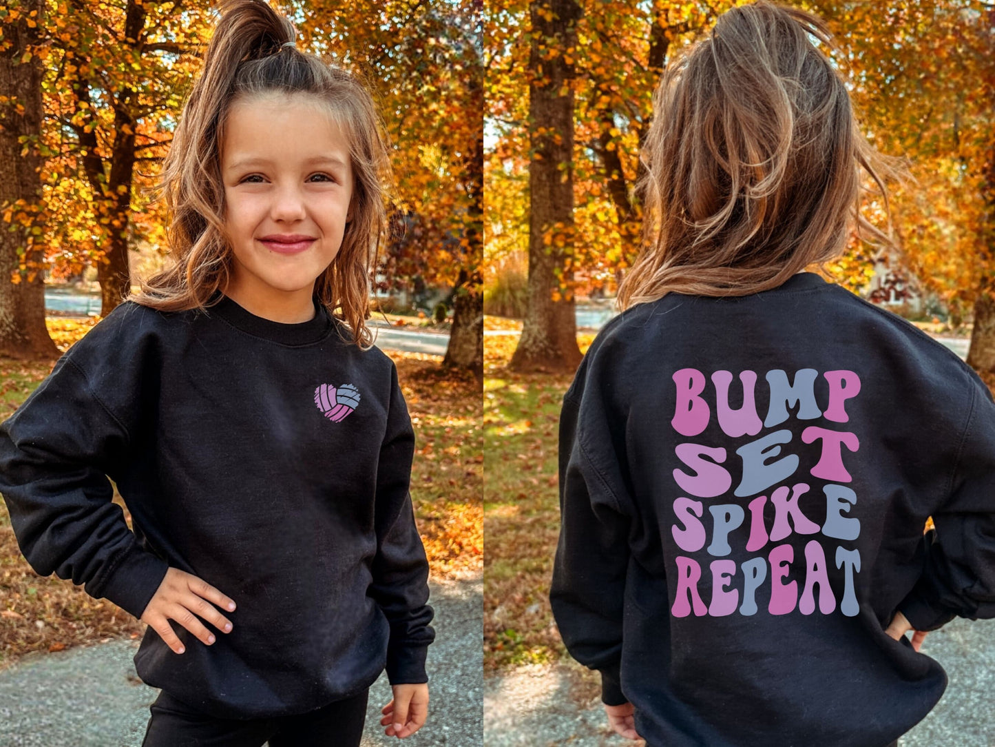 Bump Set Spike Repeat Volleyball Sweatshirt