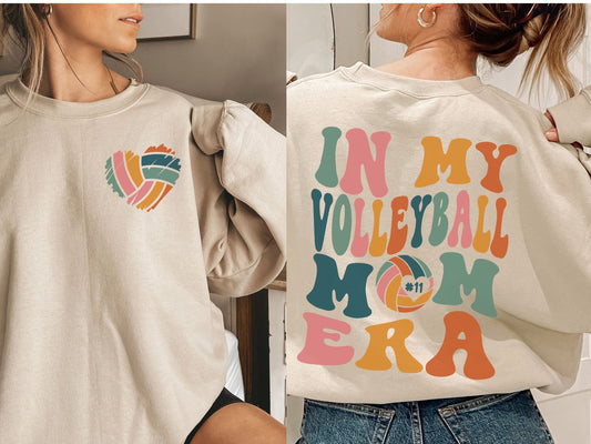 Personalized In My Volleyball Mom Era Sweatshirt