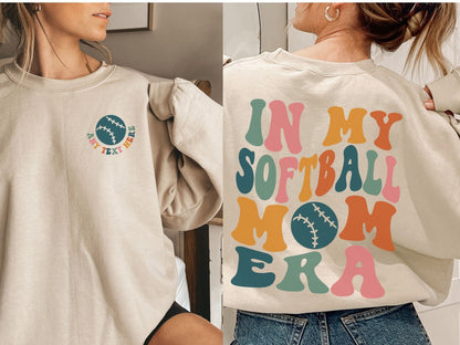 Personalized In My Softball Mom Era Sweatshirt