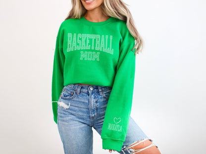 Basketball Mom Sweatshirt Sleeve Design