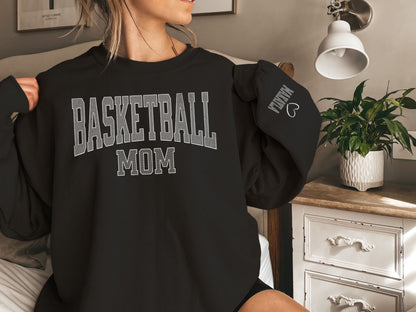 Basketball Mom Sweatshirt Sleeve Design