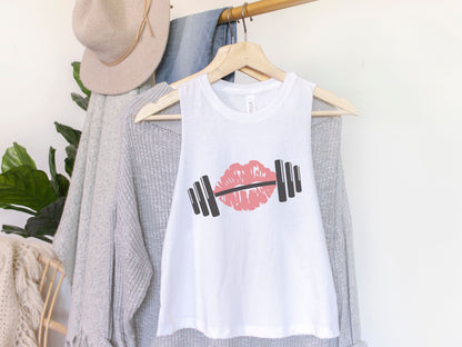 Lips Kiss Barbell Workout Tank Top