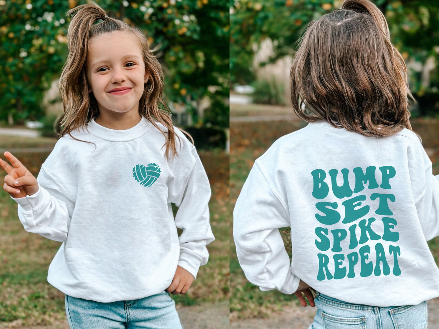 Bump Set Spike Repeat Volleyball Sweatshirt