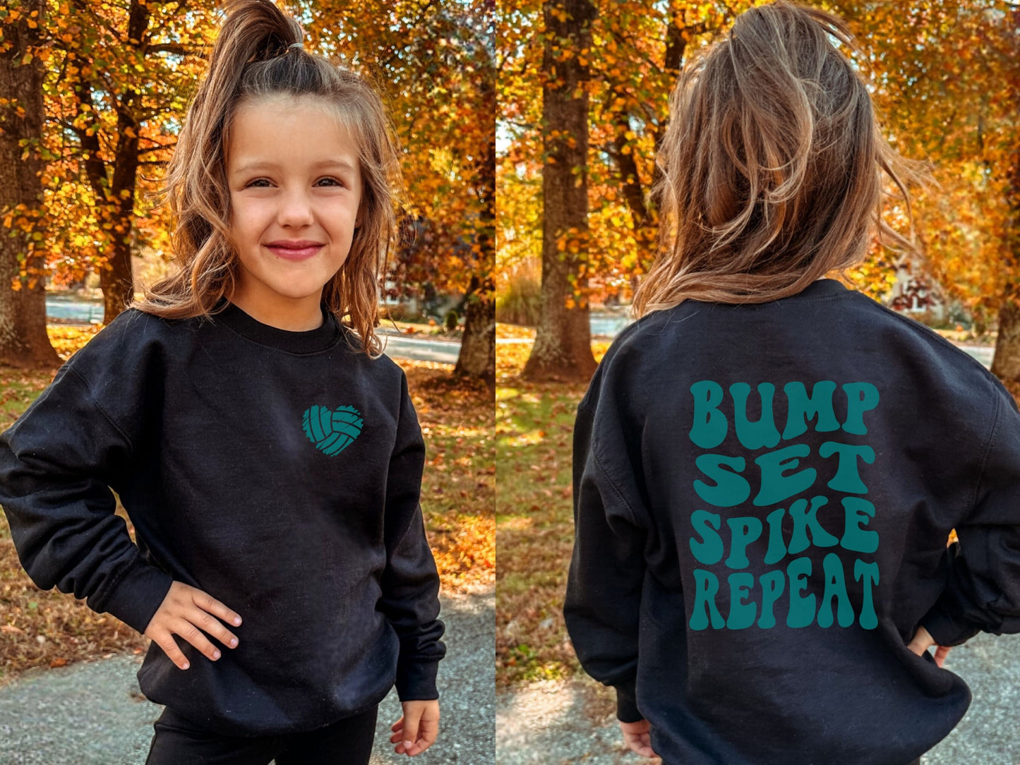 Bump Set Spike Repeat Volleyball Sweatshirt