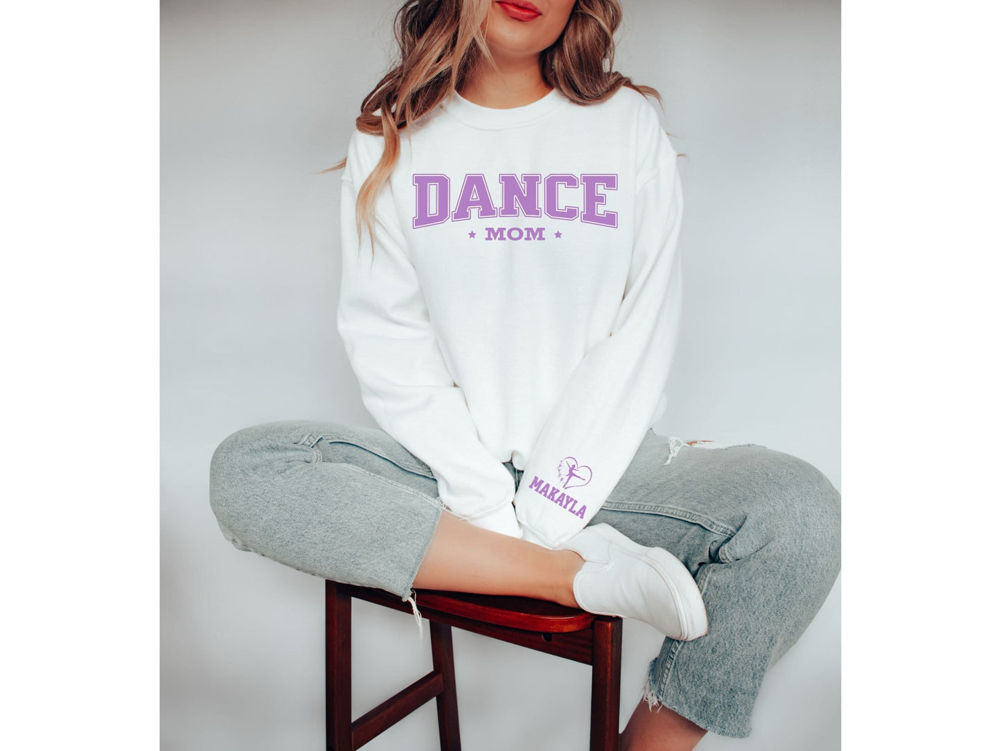 Personalized Dance Mom Sweatshirt With Custom Sleeve Design