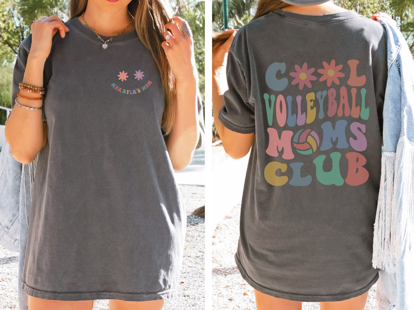 Cool Volleyball Moms Club Shirt