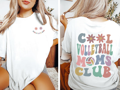 Cool Volleyball Moms Club Shirt