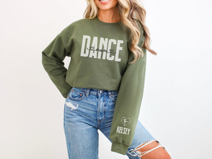 Dance Mom Sweatshirt With Custom Sleeve Design